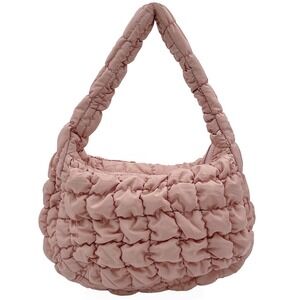 Do Everything in Love Small Quilted Bag in Pink Trendy Y2K‎ Style